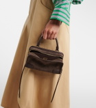 Loewe Amazona 180 Mini suede top-handle bag
