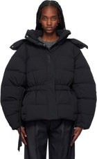 GANNI Black Tech Oversized Down Puffer Jacket