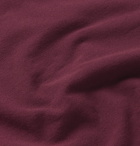 Brunello Cucinelli - Contrast-Tipped Cotton-Piqué Polo Shirt - Men - Burgundy