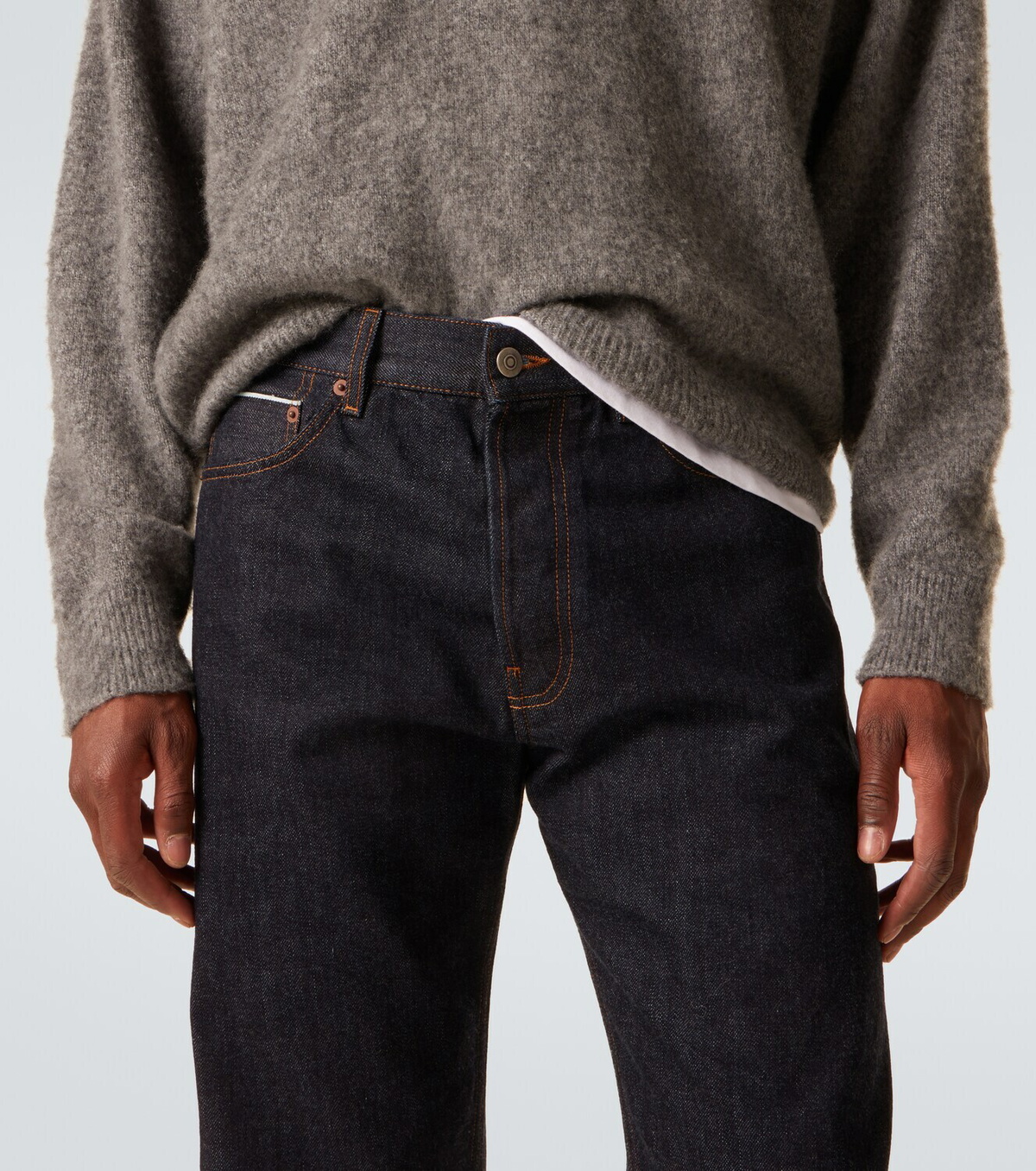 Thom Sweeney Mid-rise straight jeans