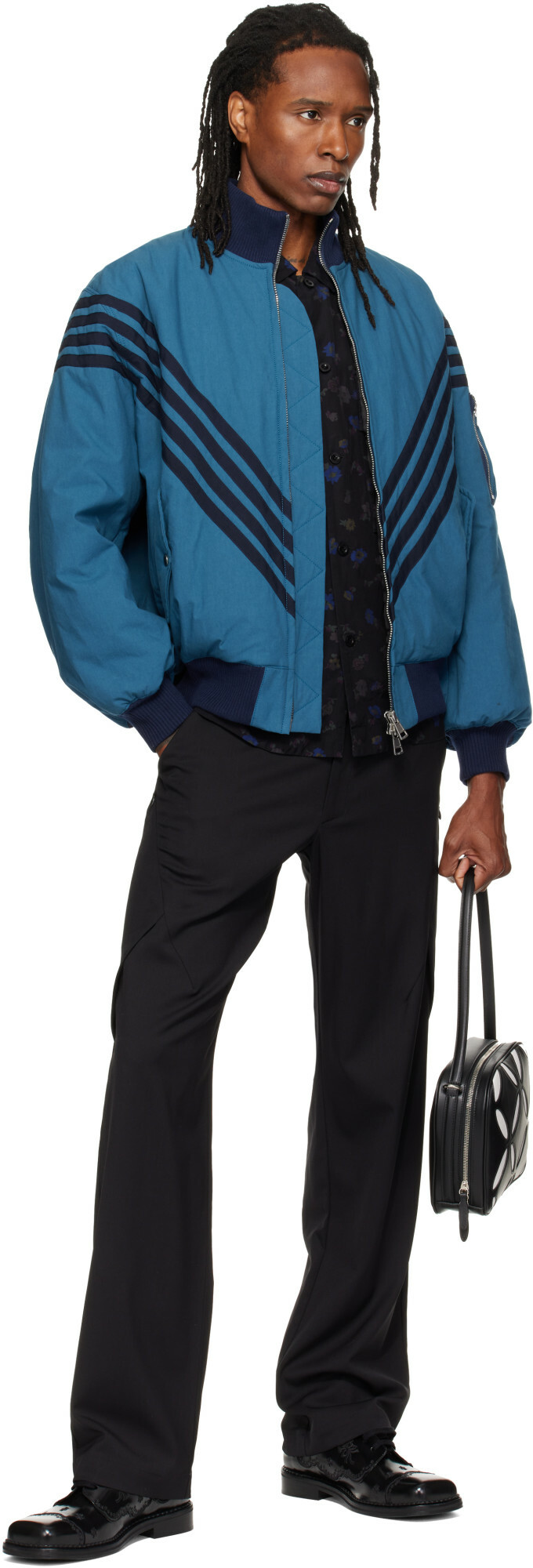 Stefan Cooke Blue Chevron Tanker Jacket