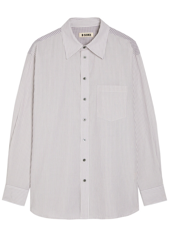 Photo: B Sides Ramona Printed Cotton-poplin Shirt Light Purple