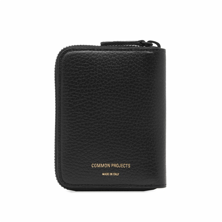 Photo: Common Projects Men's Zip Coin Case in Black Textured
