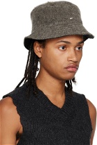 Our Legacy Gray Hairy Bucket Hat