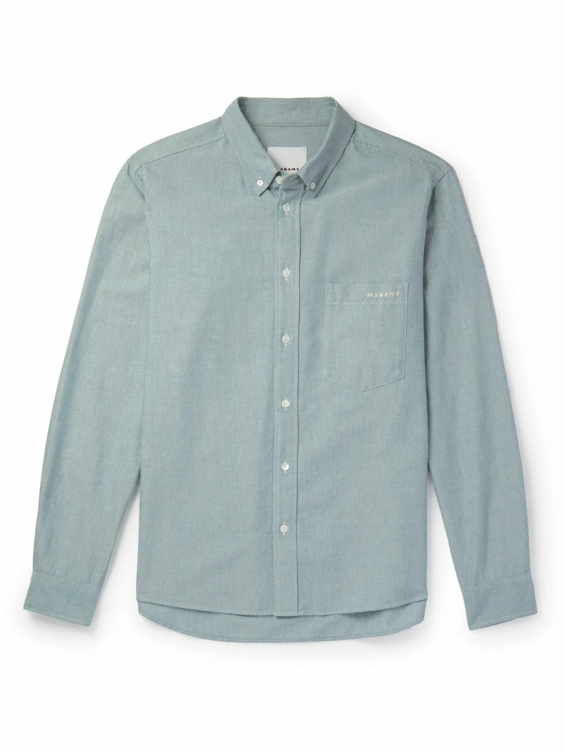 Isabel Marant - Button-Down Collar Cotton Oxford Shirt - Blue Isabel Marant