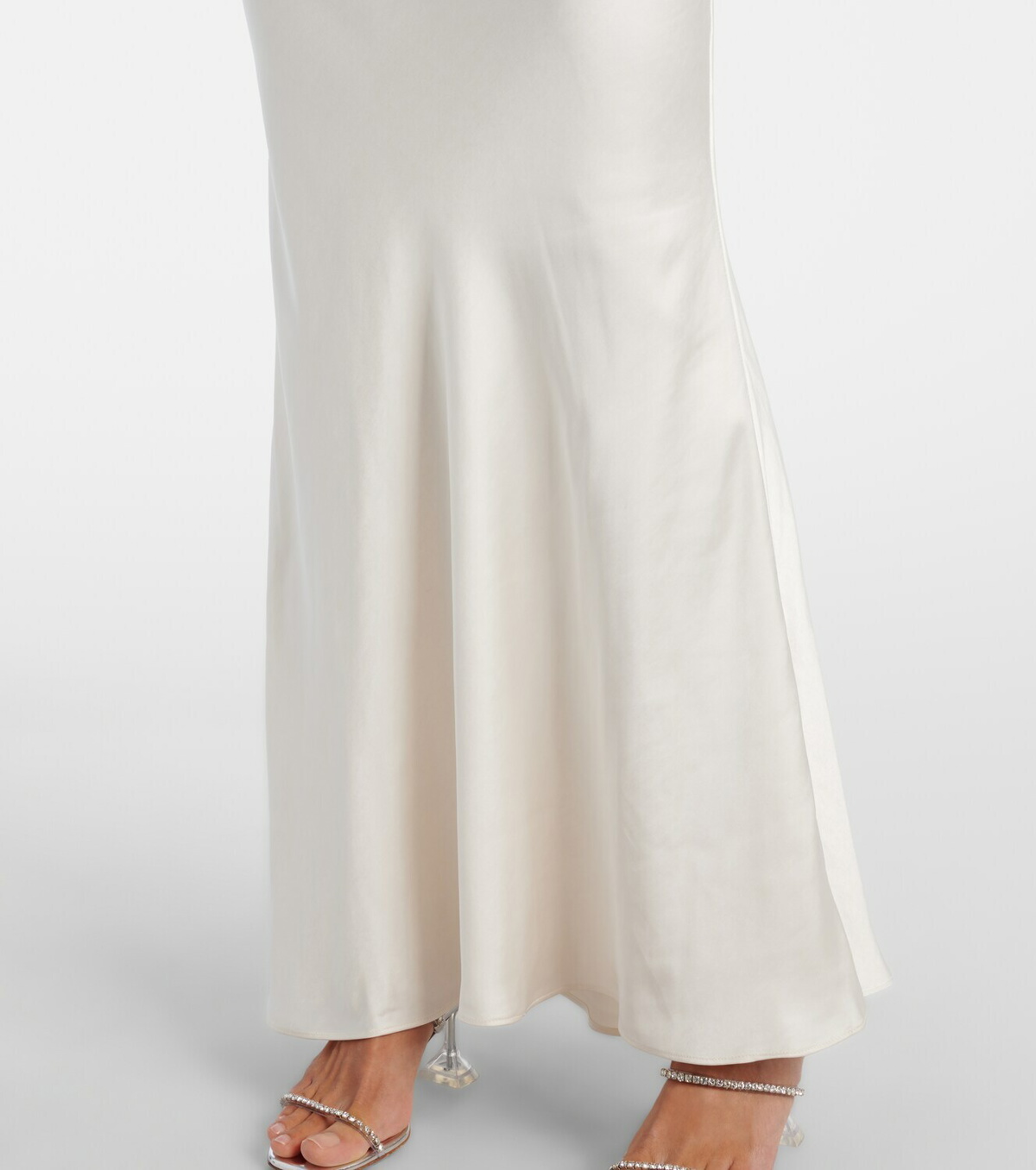 Self-Portrait Caped lace and satin maxi dress