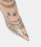 Jimmy Choo x Jean Paul Gaultier Tattoo leather over-the-knee boots