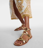 Zimmermann Zimmermann Bay metallic leather sandals