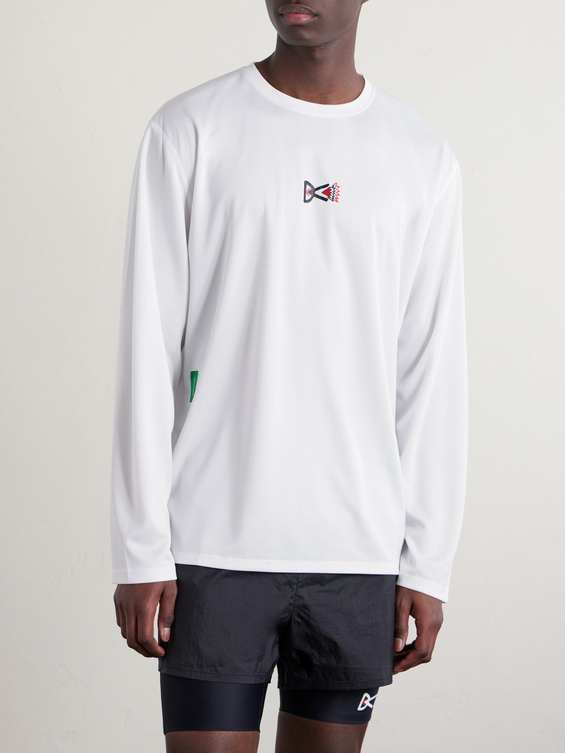 DISTRICT VISION - Logo-Printed Mesh T-Shirt - White