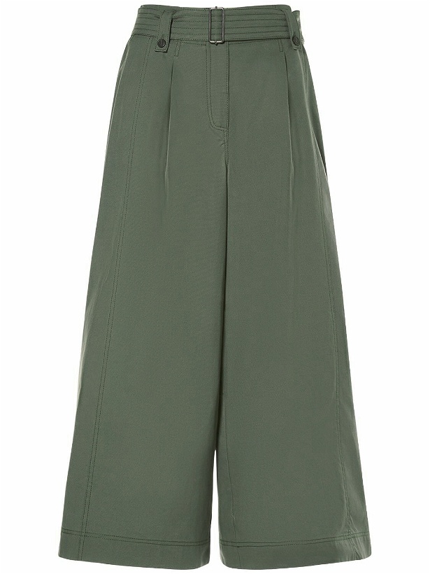 Photo: WEEKEND MAX MARA Recco Belted Cotton Canvas Wide Pants