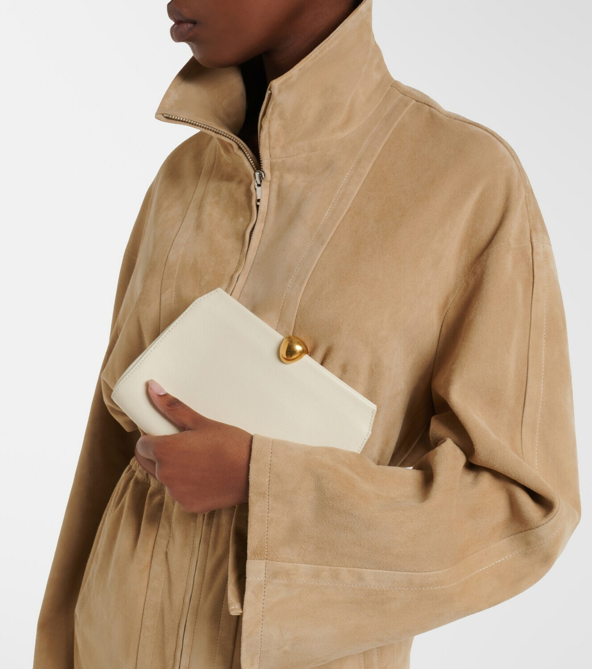 Nour Hammour Lou leather clutch