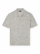 Frescobol Carioca - Rino Ribbed Cotton-Blend Polo Shirt - Gray