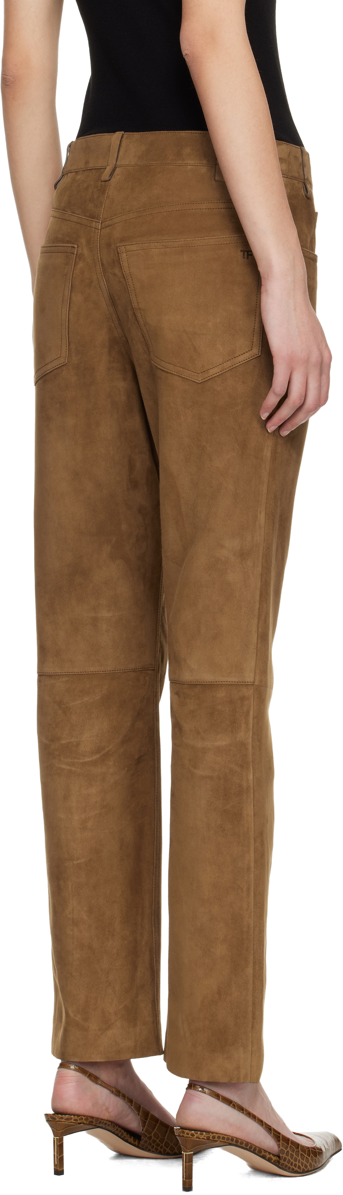 TOM FORD Tan Full Grain Lamb Suede Pants