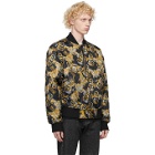 Versace Jeans Couture Reversible Black Baroque Bomber