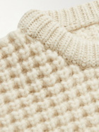 Kingsman - Waffle-Knit Wool Sweater - Neutrals