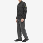 Stone Island Men's Crinkle Reps Zip Overshirt in Black