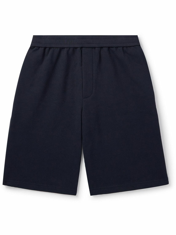 Photo: The Row - Eston Wide-Leg Cotton-Jersey Shorts - Blue