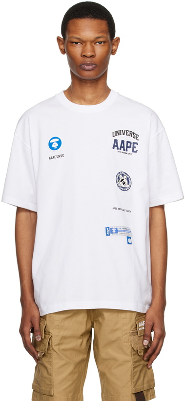 Photo: AAPE by A Bathing Ape White Patch T-Shirt