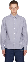 Maison Kitsuné Brown & Blue Classic Shirt