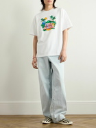 Casablanca - Casa Beach Wave Oversized Logo-Print Organic Cotton-Jersey T-Shirt - White
