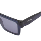 Prada Eyewear Men's PR 19WS Symbole Sunglasses in Black/Blue