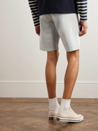 NN07 - Crown 1005 Straight-Leg Garment-Dyed Stretch-Cotton Twill Shorts - Gray