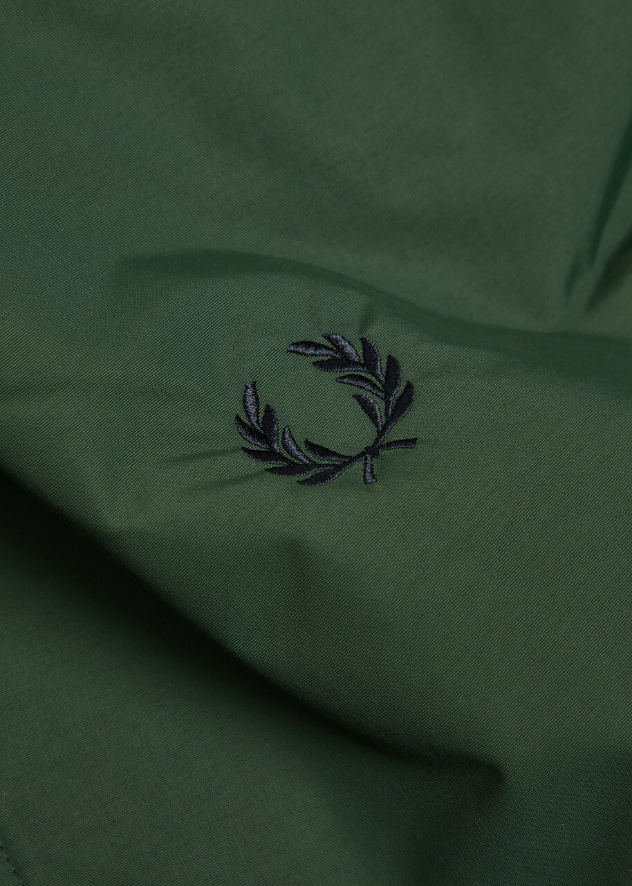 Fred Perry Logo-embroidered Hooded Shell Jacket Dark Green
