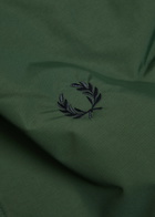 Fred Perry Logo-embroidered Hooded Shell Jacket Dark Green
