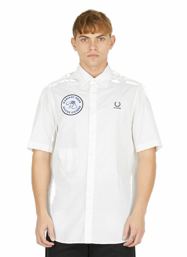 Photo: Graphic Patch Shirt in White