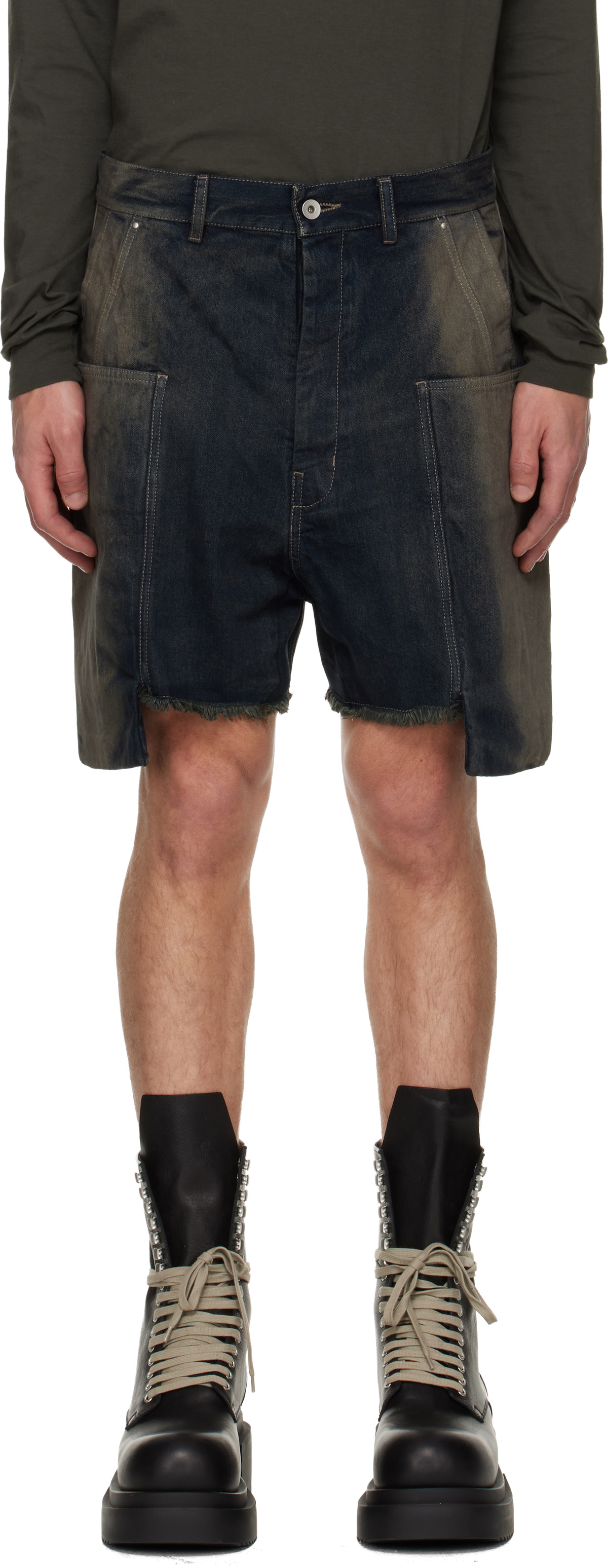 Rick Owens Black Drawstring Karloff Boxer Shorts Rick Owens