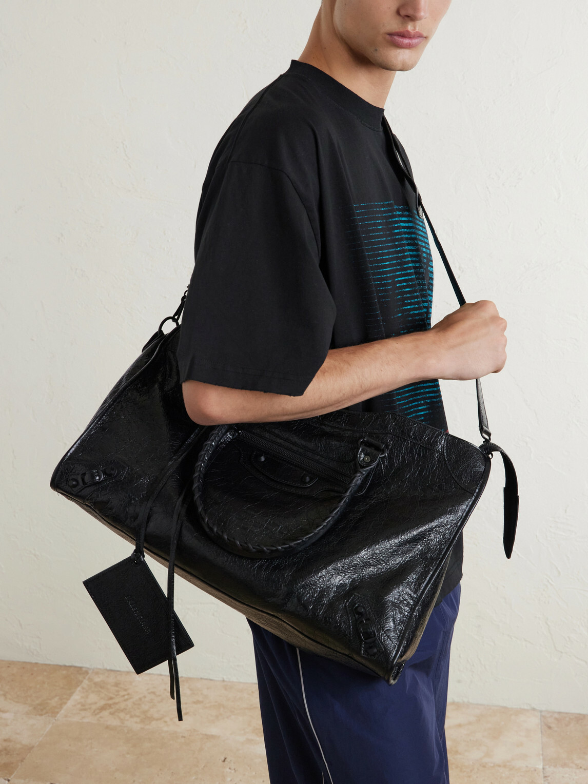 Balenciaga - Le City Large Textured-Leather Tote Bag