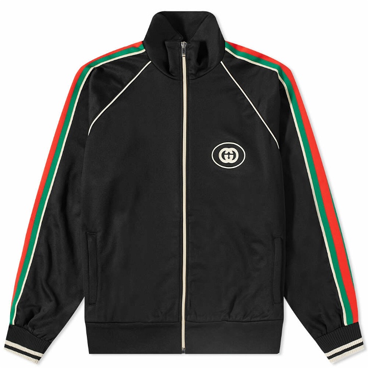 Photo: Gucci Men's GG Piping Track Jacket in Black