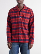 Fortela - Baker Camp-Collar Checked Cotton Shirt - Red