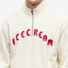 ICECREAM Men's Quarter Zip Sweat in Beige