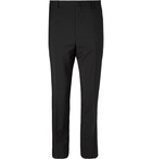 Lanvin - Black Glittered Grosgrain-Trimmed Wool and Mohair-Blend Tuxedo Trousers - Men - Black