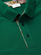 Etro - Logo-Embroidered Cotton-Piqué Polo Shirt - Green
