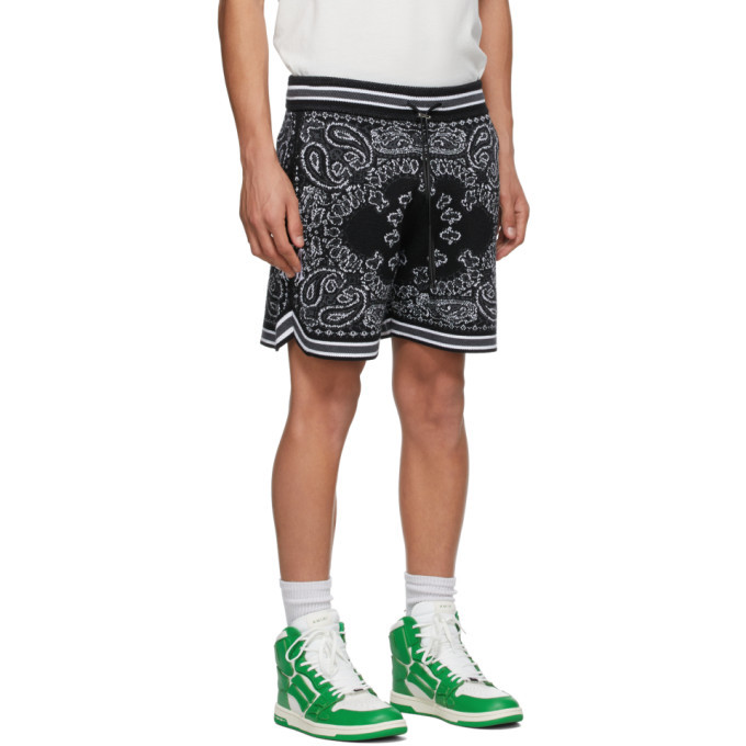 AMIRI Black Bandana B-Ball Shorts Amiri