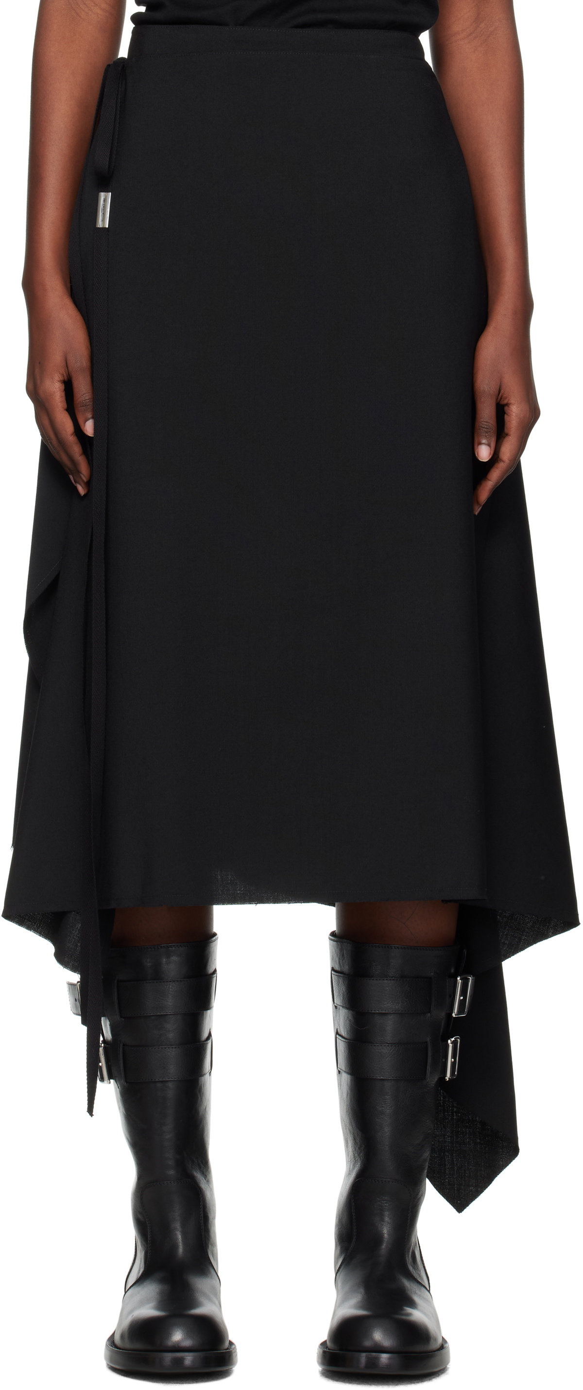 Ann Demeulemeester Black Nathalie X-Long Pencil Maxi Skirt Ann