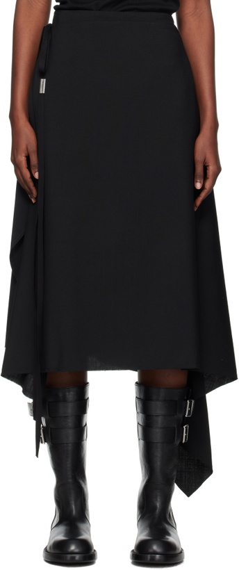 Photo: Ann Demeulemeester Black Ylva Wrap Midi Skirt