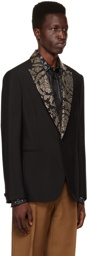 Versace Black Barocco Evening Blazer