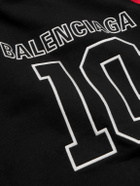 Balenciaga - NBA Oversized Logo-Embroidered Cotton-Jersey Zip-Up Hoodie - Black