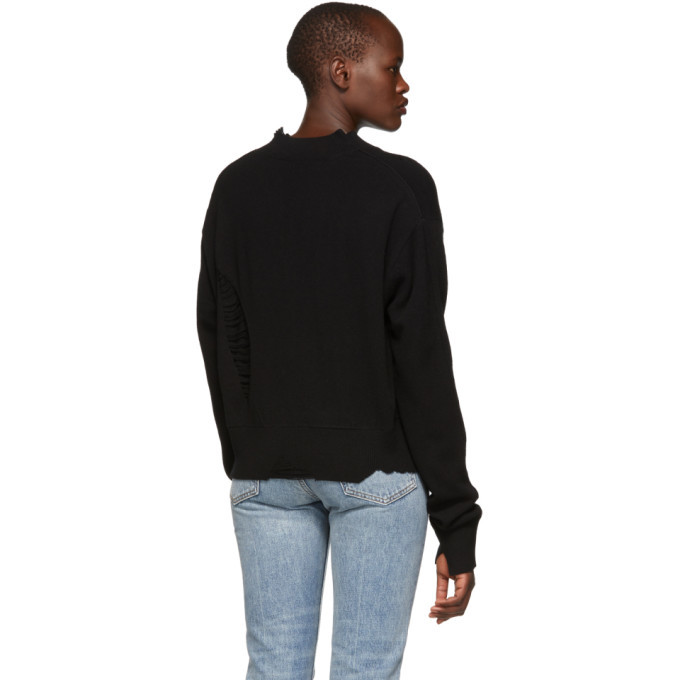 FROM JAPAN 　HELMUT LANG 黒Vネックセーター 0431334201649cl_05