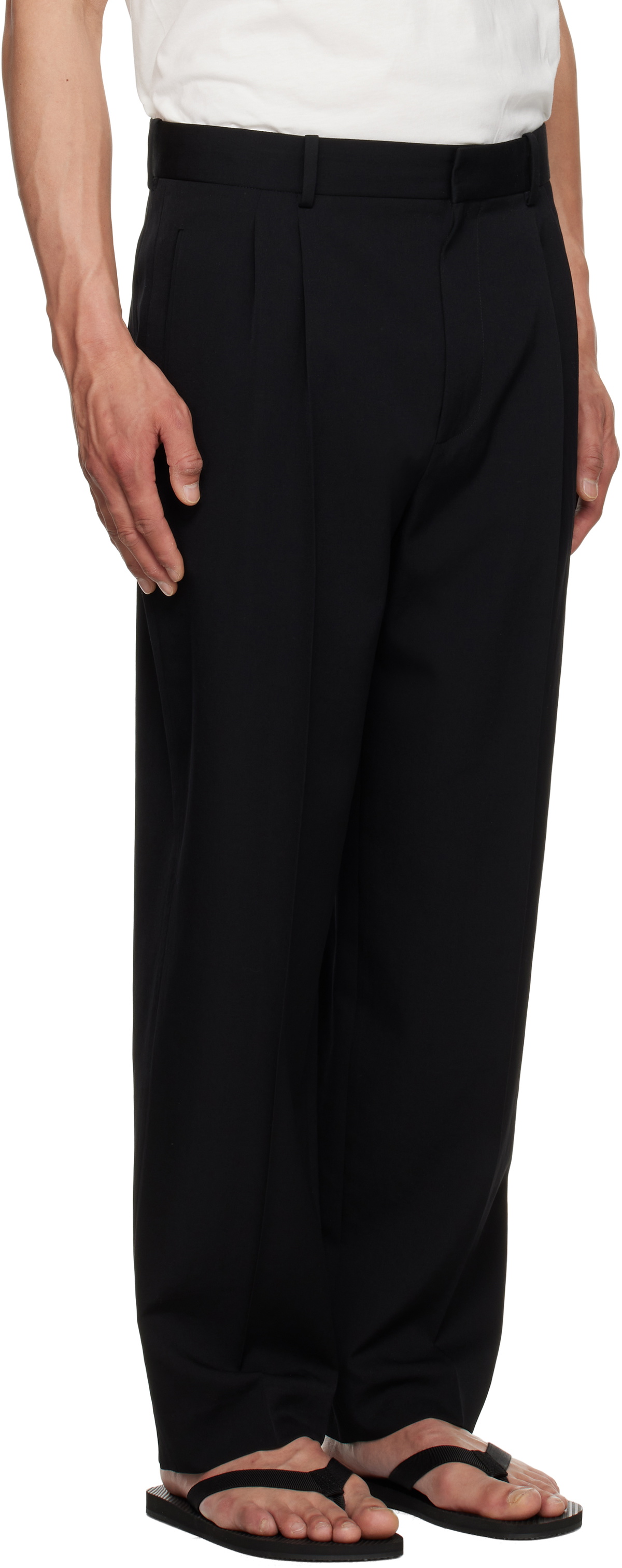 The Row Black Silas Trousers The Row