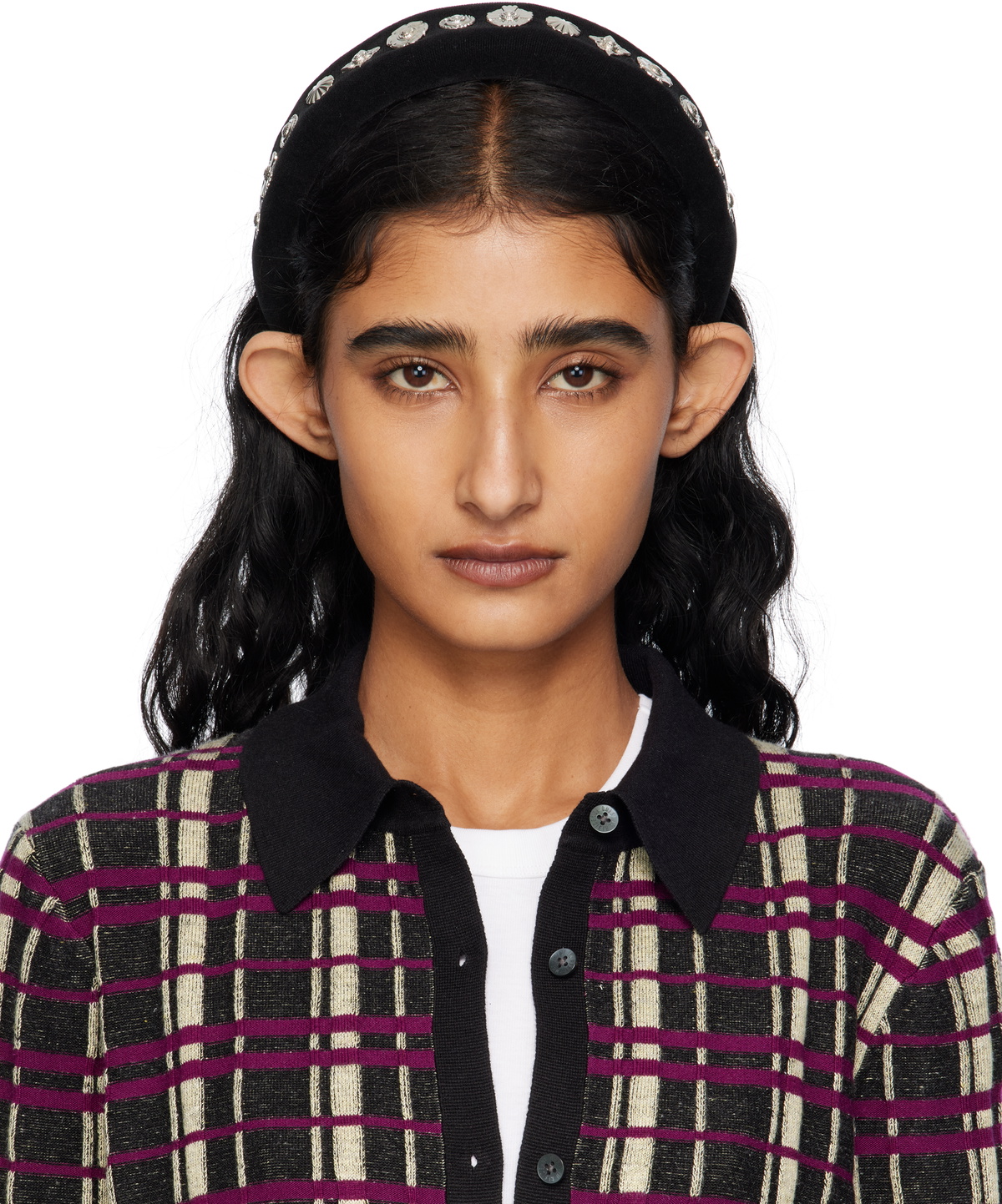 Toga Pulla Black 2 Leather Headband Toga Pulla