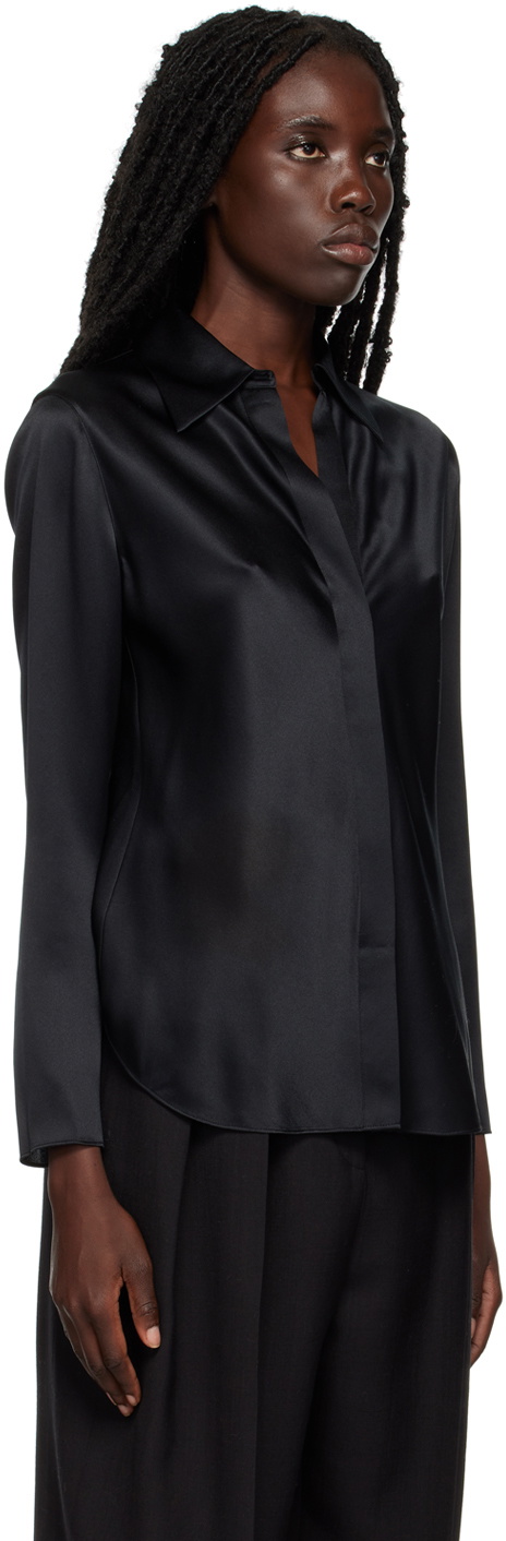 Vince Black Bias-Cut Shirt Vince