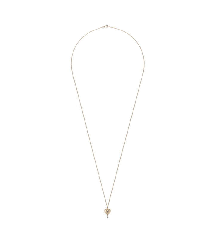 Photo: Persée Heart Locket 9kt gold necklace with diamonds