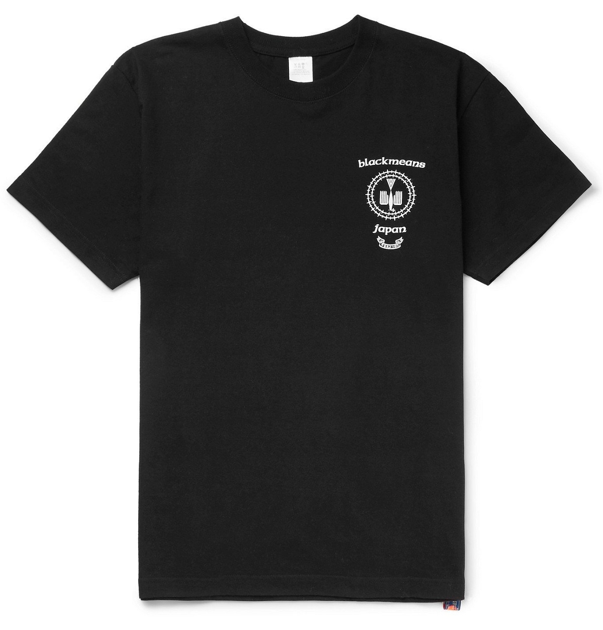 Photo: Blackmeans - Printed Cotton-Jersey T-Shirt - Black