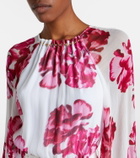 Rebecca Vallance Damask floral georgette maxi dress