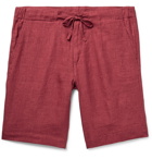 Loro Piana - Slim-Fit Linen Drawstring Bermuda Shorts - Red