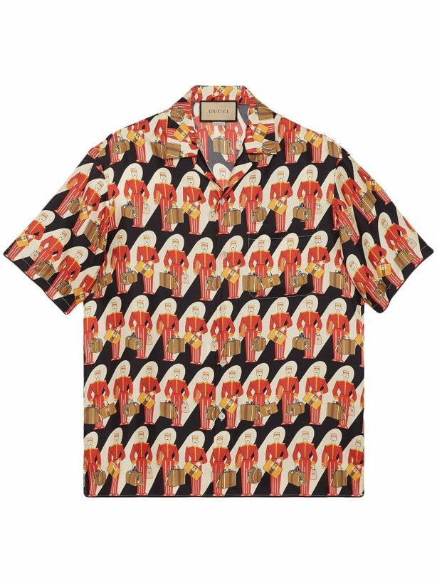 Photo: GUCCI - Printed Silk Twill Shirt